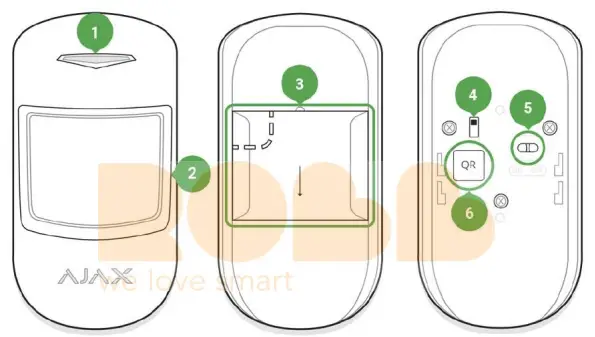 AJAX MotionProtect Wireless Motion Detector-fig2