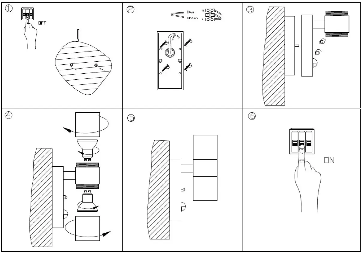 Lucci fresco 246112 Wanaka Up-Down Wall Light With Sensor fig 2