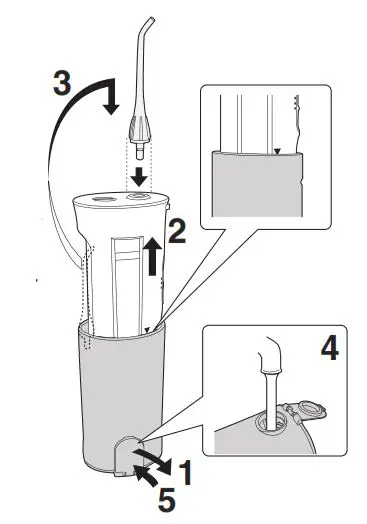 Panasonic EW-DJ10-A401 Battery Operated Oral Irrigator 7