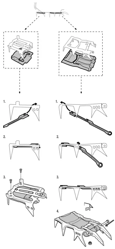 PETZL LYNX Crampons for Mountaineering Boots - 16