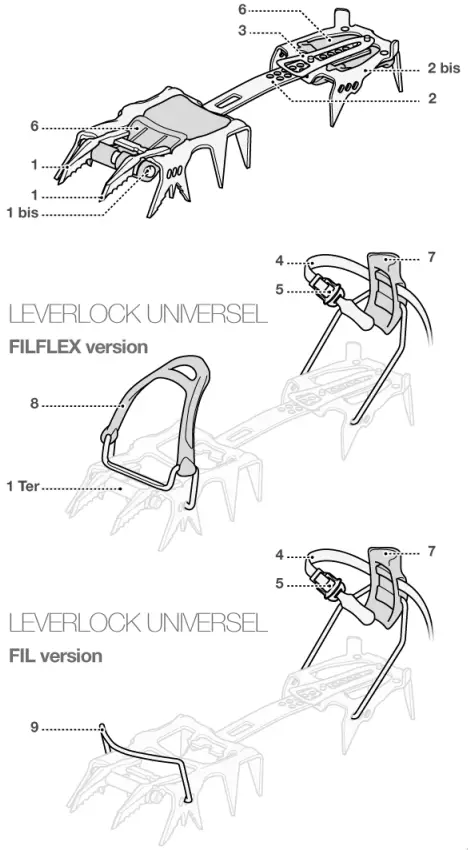 PETZL LYNX Crampons for Mountaineering Boots - 8