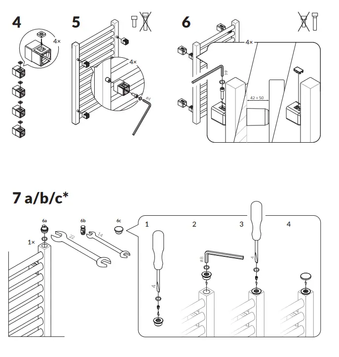 TERMA 2688716 Warp T Bold Designer Towel Rail - fig