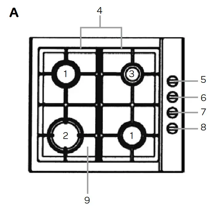 INVENTUM VKG6008WIT Freestanding Gas Hob fig 7