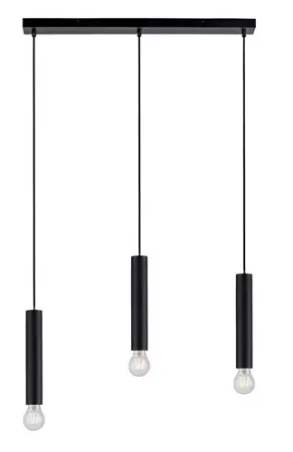 Leuchten Direkt 15618-18 BRUNA 3-Bulb Pendant Light Black