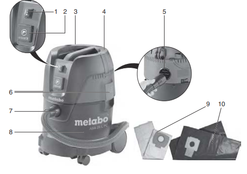 metabo -ASA-Serise-All-Purpose-Vacuum-Cleaner-FIG-1