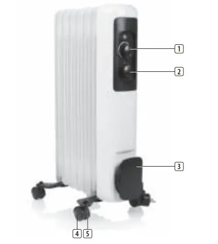 TRISTAR KA-5177 Oil Filled Radiator - Figure 1