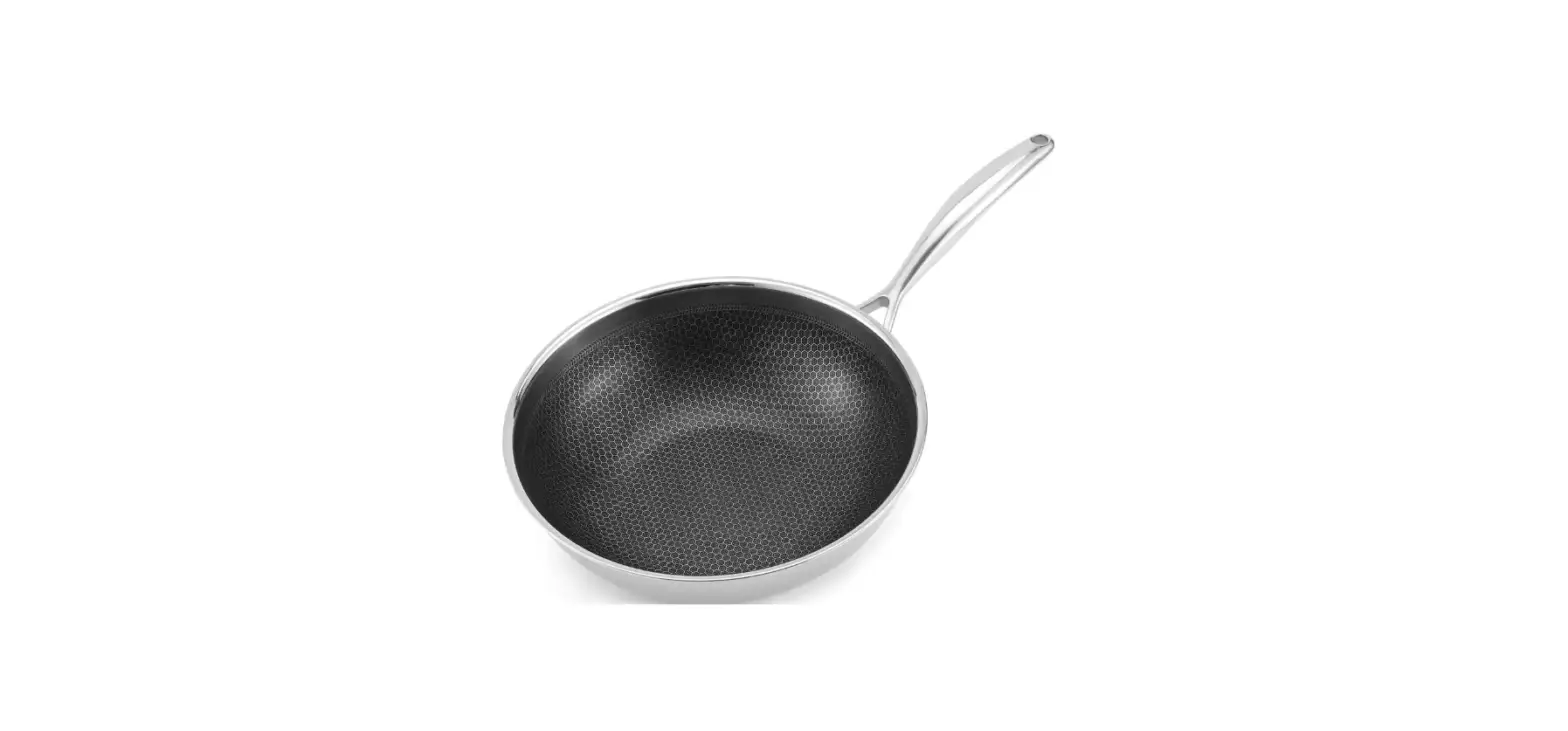 Wellfor Wok828 11 In. Black Stainless Steel Nonstick Wok With Stainless Steel Handle Installation Guide