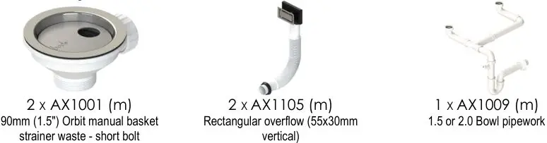 abode Matrix R15 1.5 Bowl - Included parts 1