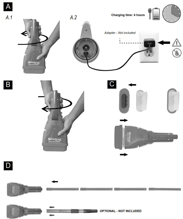 POOL BLASTER Spa Vac Recharge - 2