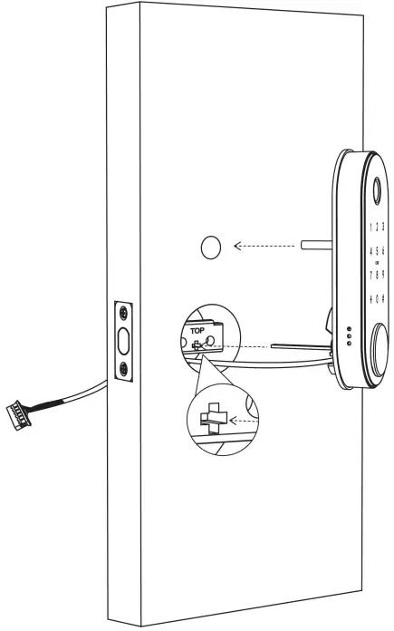 T5 Waterproof Smart Deadbolt Keypad Lock Installation Diagram