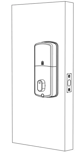 T5 Waterproof Smart Deadbolt Keypad Lock Installation Diagram