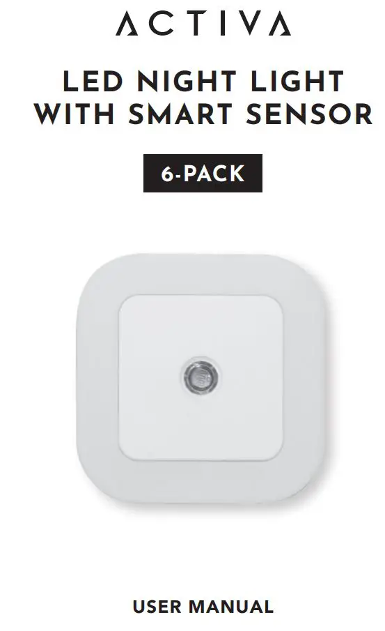 ACTIVA D407412 LED Night Light with Smart Sensor User Manual