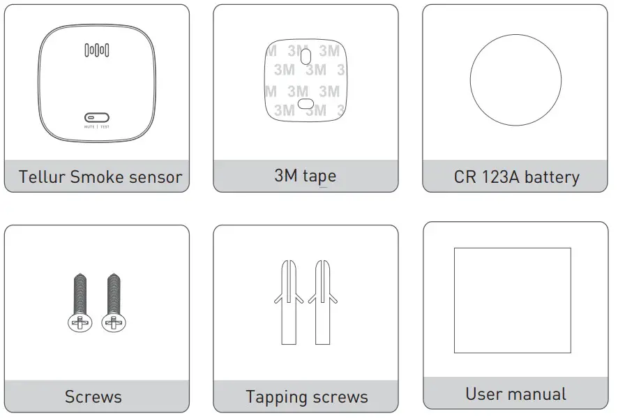 TELLUR TLL331281 Wi-Fi Smoke - Tapping screws