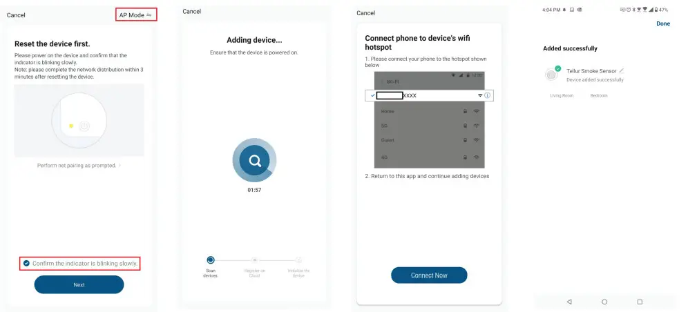 TELLUR TLL331281 Wi-Fi Smoke - device adding2