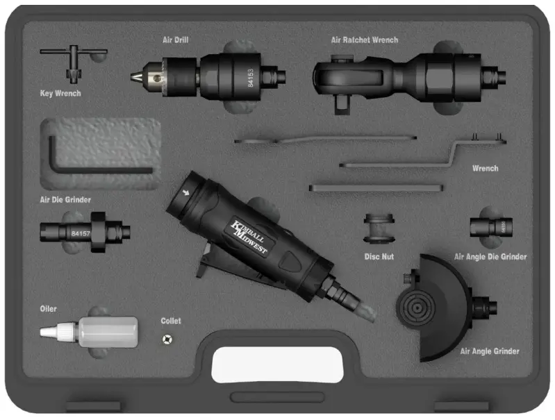 KIMBALL MIDWEST 84-150 0.5HP 5-in-1 Pneumatic Tool Kit-fig1