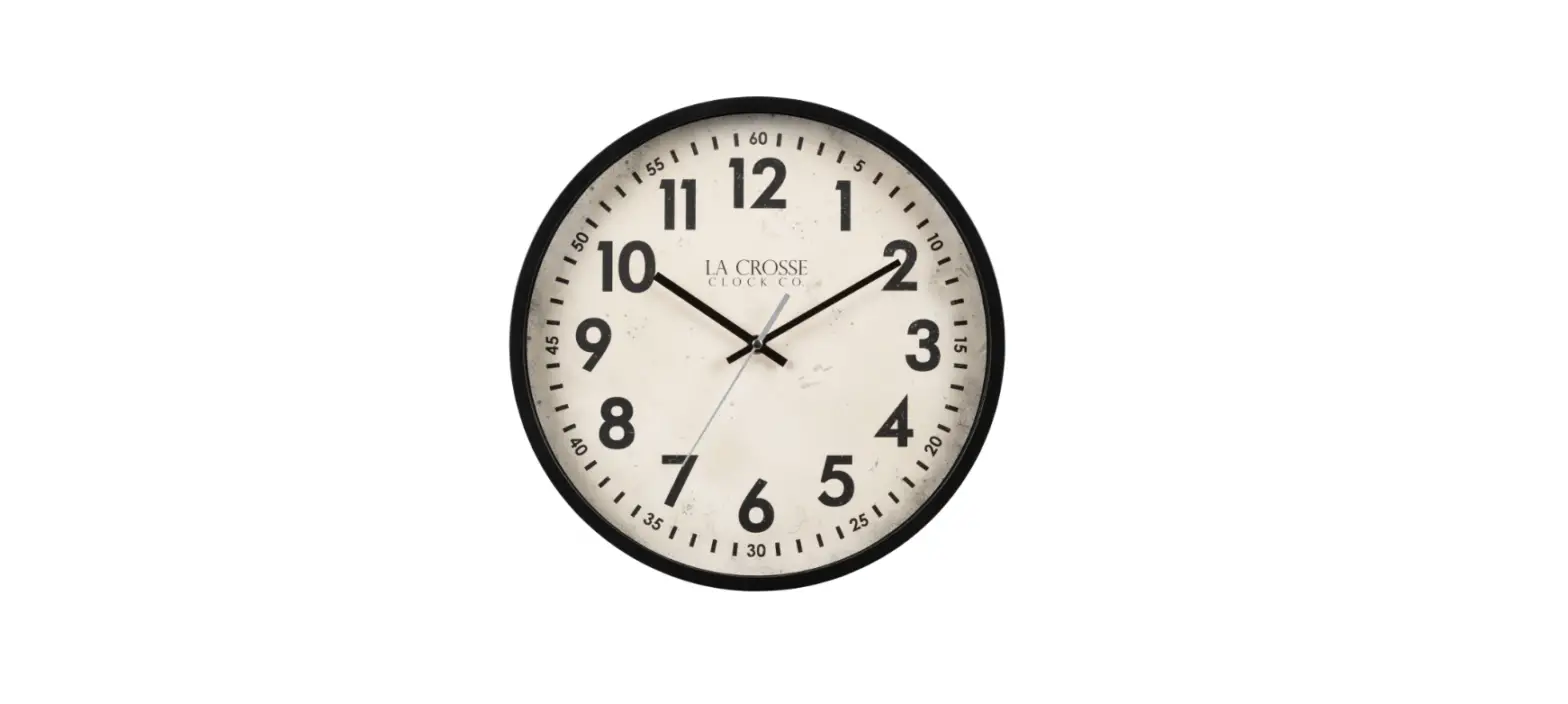 La Crosse 404-3036b 14- Inch Ellis Wall Clock User Manual
