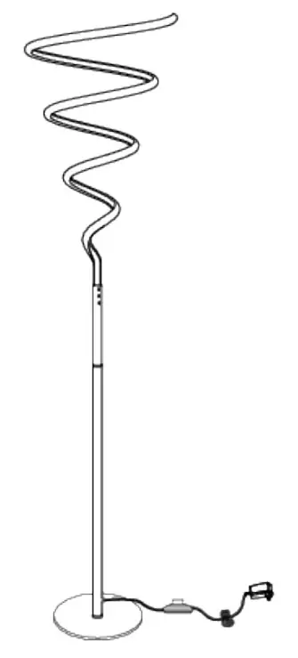 JONATHAN Y JYL7027A Scribble 60.5 Inch Modern Dimmable Metal Integrated LED Floor Lamp - Featured Image