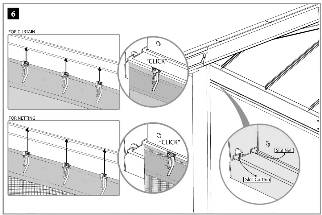 CANOPIA AC-DAL4300CUR-706596 Curtain and Netting Set for Dallas Gazebos - Figure 11
