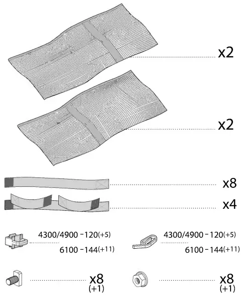 CANOPIA AC-DAL4300CUR-706596 Curtain and Netting Set for Dallas Gazebos - Figure 5