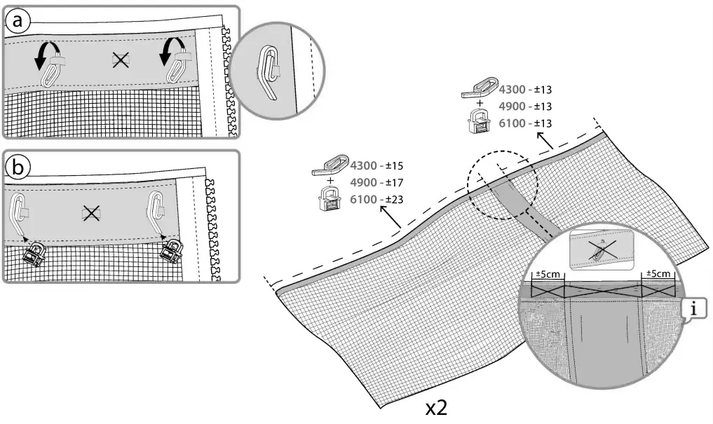 CANOPIA AC-DAL4300CUR-706596 Curtain and Netting Set for Dallas Gazebos - Figure 6