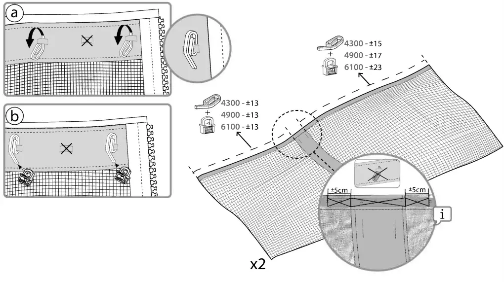 CANOPIA AC-DAL4300CUR-706596 Curtain and Netting Set for Dallas Gazebos - Figure 7