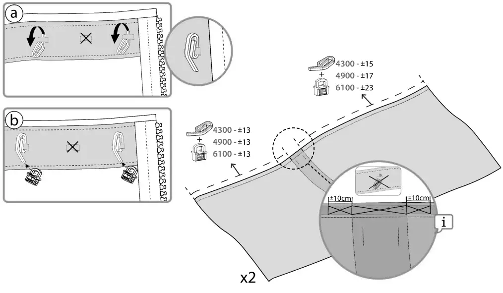 CANOPIA AC-DAL4300CUR-706596 Curtain and Netting Set for Dallas Gazebos - Figure 9