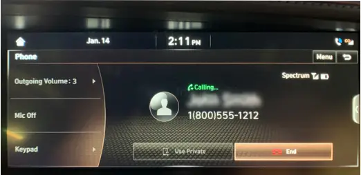 GENESIS G90 - MAKING A CALL 4