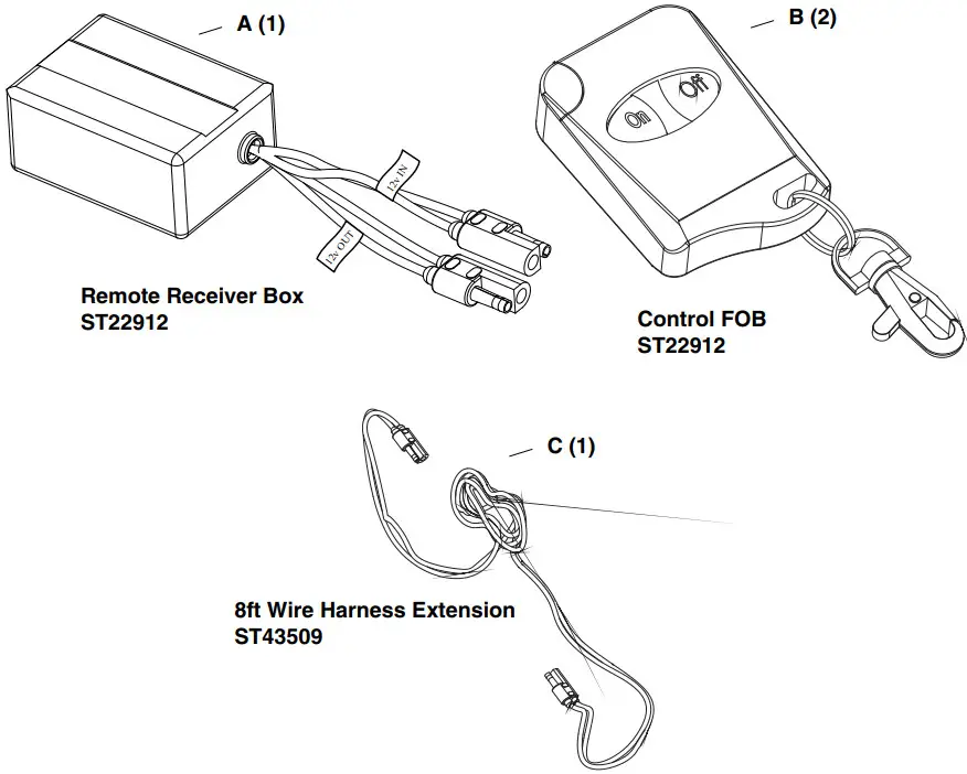 TERRAKING 45 0580 12 Volt Wireless Remote Control Kit