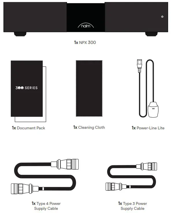 naim NPX 300 Power Supply - Whats in the box