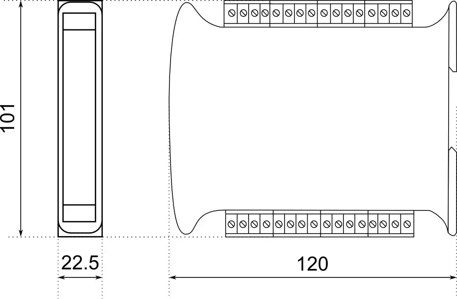 aspar RS485 8 Analogue Universal Inputs - Module Features