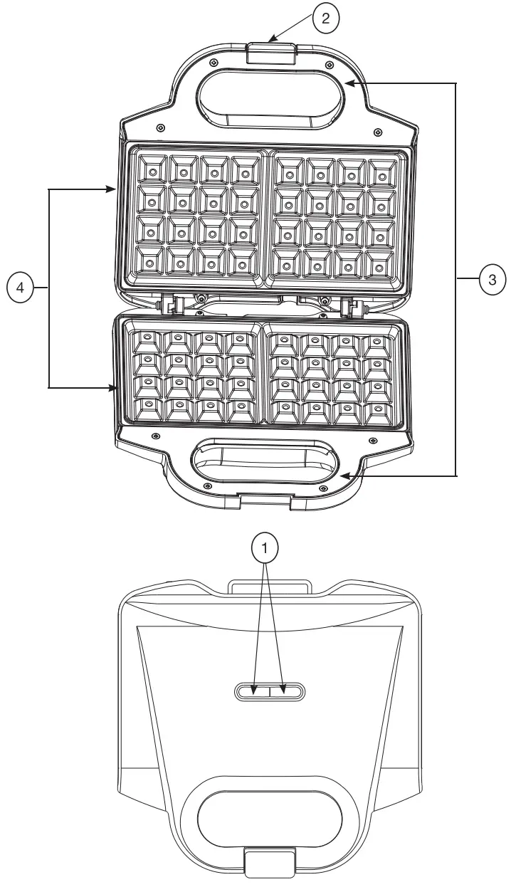 essential b EWM1 Waffle Maker - fig