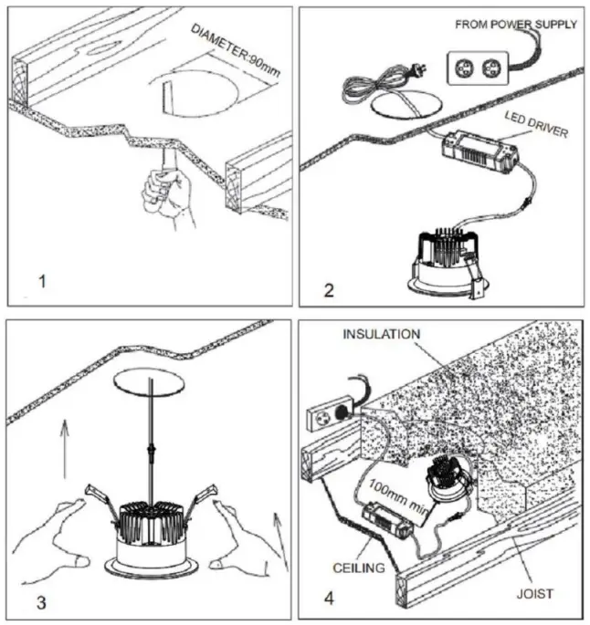 Lucci LEDlux 170760 CITY III Fixed 3CCT Downlight - picture