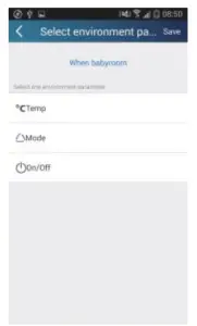 Select environment parameter