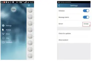Select the sever address