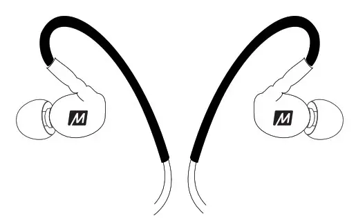 MEE audio M6B Wireless In-Ear Stereo Headset - WEARING THE M6B