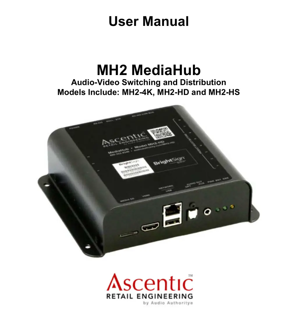 Ascentic MH2 MediaHub User Manual