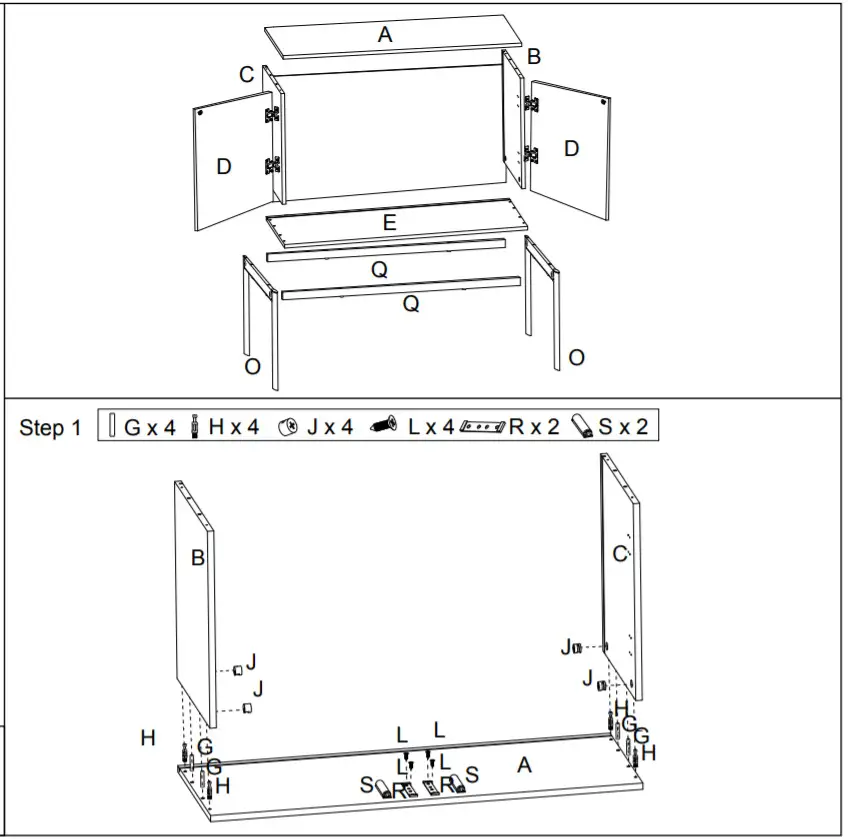 kmart 42980254 Egon Sideboard-Step 1