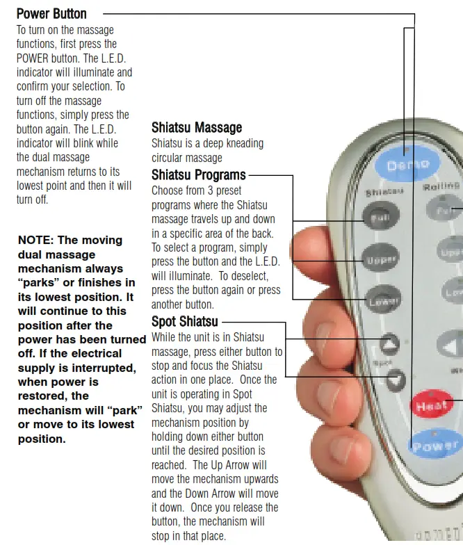 SBM-301MH Shiatsu + Massaging Cushion with Heat - Moving Dual Massage Mechanism