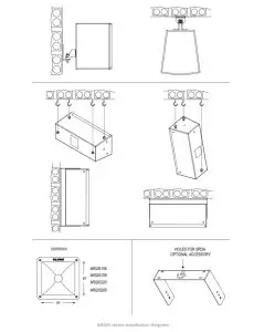 ecler ARQIS Series Cabinet Loudspeaker --ARQIS series installation diagram
