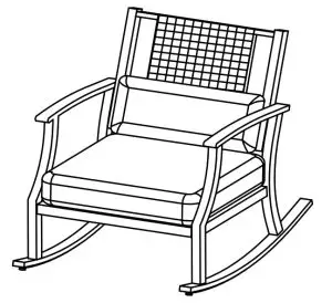allen roth FRS60764R Piper Glen 2 CT Rocking Chair
