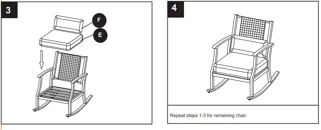 allen roth FRS60764R Piper Glen 2 CT Rocking Chair - remaining chair