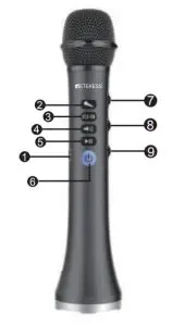 RETEKESS TR617 TR617B Wireless FM USB Bluetooth Microphone Speaker - Microphone Speaker