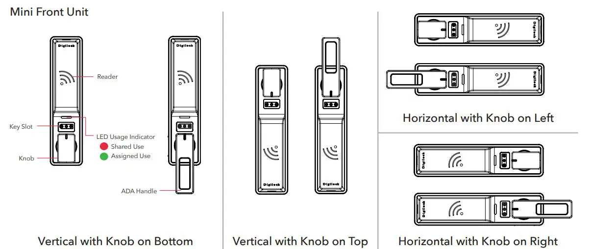 Digilock NMVM-R1-K Versa Mini Electronic Lock with Touch RFID fig1