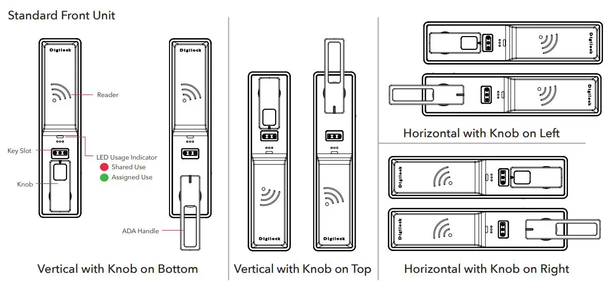 Digilock NMVM-R1-K Versa Mini Electronic Lock with Touch RFID fig2