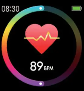 DAS 4 SG50 Samrt Watch with Black Silicon Strap - Heart Rate Test