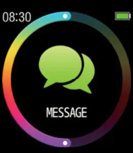 DAS 4 SG50 Samrt Watch with Black Silicon Strap - Messages Reminder