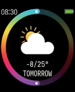 DAS 4 SG50 Samrt Watch with Black Silicon Strap - Weather