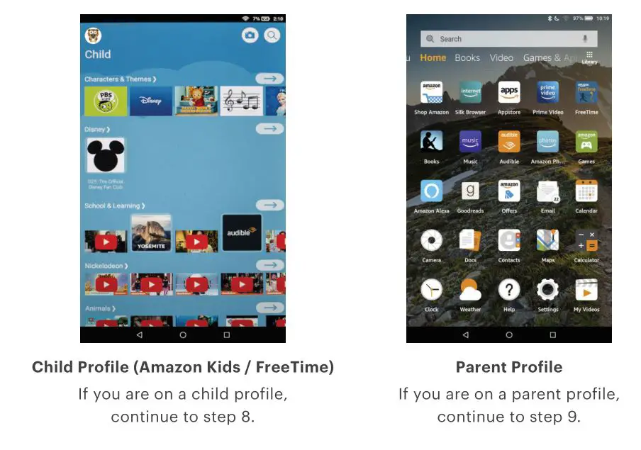 Osmo 904-00007 Fire Tablets - Check your current profile on your Fire Tablet