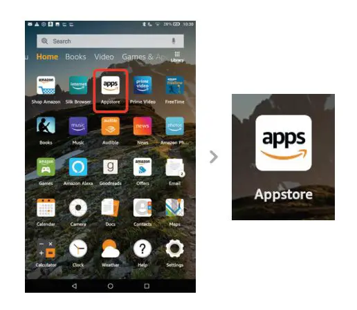 Osmo 904-00007 Fire Tablets - On the home screen, select the Appstore icon to find your games.