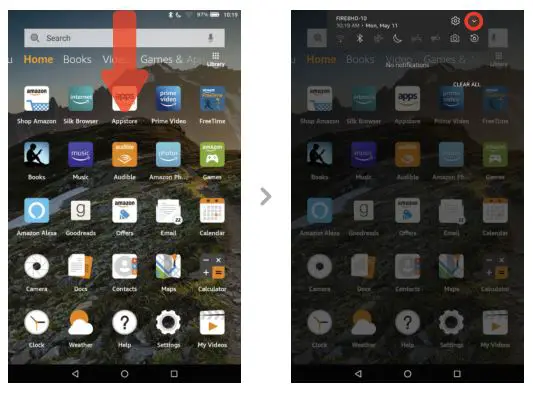 Osmo 904-00007 Fire Tablets - To change profiles, start by swiping down from the top of the screen
